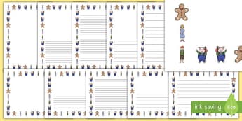 Traditional Tales Page Borders (Mixed) - Traditional Tales, Page border, border, writing Borders, Goldilocks, Three little pigs, characters, Billy goats gruff, cinderella, little red riding hood
