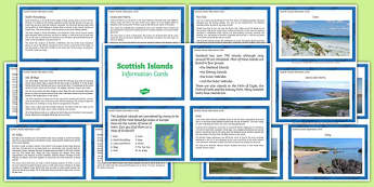 Scottish Islands Information Cards