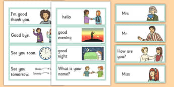 Greetings Flashcards English - english, greetings flashcards, flash cards, greetings