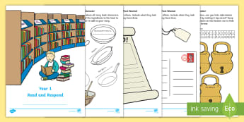 Year 1 Read and Respond Activity Sheets - worksheets, Y1, Comprehension, Understanding, Reading Dogs, Parents, Questioning
