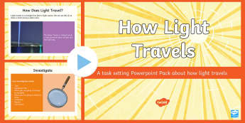 How Light Travels Task Setter Powerpoint - how light travels, task setter, powerpoint, how light travels powerpoint, how light travels task setter