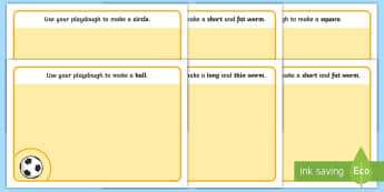 SEN Playdough Mats - SEN, playdough mat, mat, playdough, thin, think, long, short, circle, square, ball