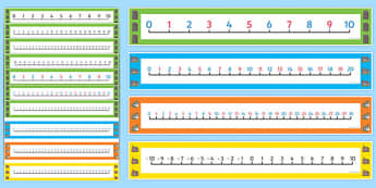 Houses and Homes Number Line - house, home, building, Maths, Math, numberline, numberline display, brick, stone, detached, terraced, bathroom, kitchen, door, caravan, where we live, ourselves
