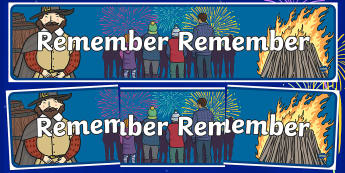 Remember Remember Themed Banner - bonfire night, header