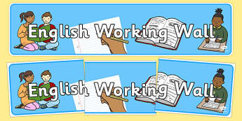 English Working Wall Banner - english working wall banner, english wall banner, english display banner, english working wall display banner