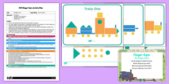 EYFS 2D Shape Train Finger Gym Plan and Resource Pack