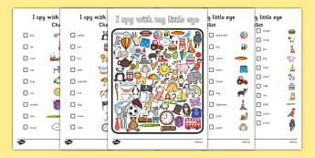 I Spy with My Little Eye Activity - I spy with my little eye, I spy, activities, games, class games, class actvities, I spy worksheet, I spy game sheet