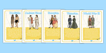 History Of Clothes Timeline - history, clothes, clothing, timeline, line, Ancient, Ancient Romans, Egypt, Anglo Saxon, Tudor, Georgian, Victorian