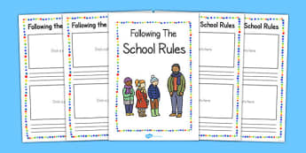 Following the School Rules Booklet - school rule, booklet, follow