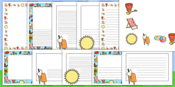 My Summer Holiday Page Borders - my summer holiday page borders, my holiday, my summer holiday, page borders, my holiday page borders