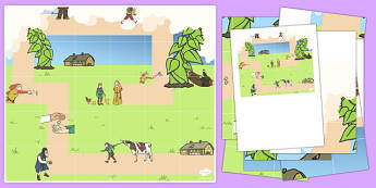 Jack and the Beanstalk Bee-Bot Mat - jack and the beanstalk, bee bot, mat, bee-bot, beebot