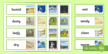 Setting Adjectives Word Cards - Setting Adjective Cards - KS2 Settings, Story Writing, Literacy, Writing, KS2 English, Story, Fictio