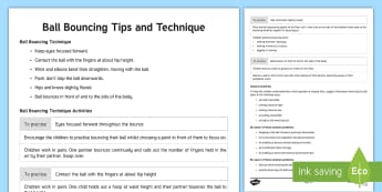 Ball Bouncing Tips and Technique Adult Guidance To Support Teaching On Basketball - PE, physical Education, sport, kS2, y3, y4, y5, y6