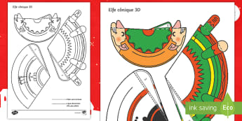 Travaux manuels : Elfe cônique en 3D - arts plastiques, noël, décoration, bonhomme de neige, cycle 2, cycle 3,French