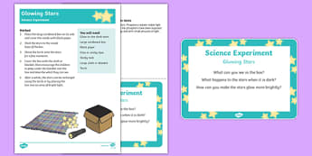 EYFS Glowing Stars Science Experiment and Prompt Card Pack