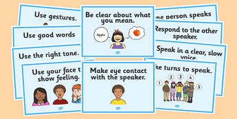 Speaking and Listening Rules Display Posters - Speaking and Listening, Carpet rules, good listening, quiet, brain box, turn taking, speak clearly