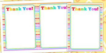 Rainbow Themed Birthday Party Thank You Cards - parties, birthday