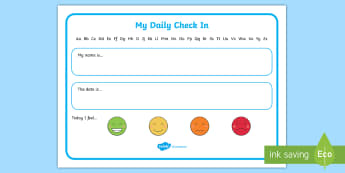 Early Level Wipe Clean Daily Check In Desk Mat - Name label, soft start, start of the day, placemat, how are you feeling today, Scottish