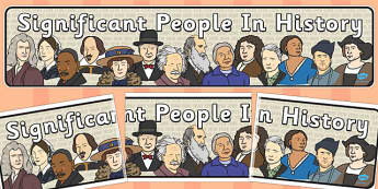 Significant People in History Display Banner - display, banner
