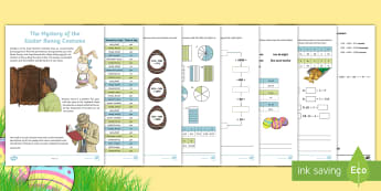 LKS2 Easter Mystery Maths Game - LKS2, maths game, maths skills, multiplication, division, fractions, clues, solving clues, addition,