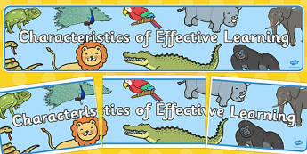 Characteristics of Effective Learning Display Banner - effective learning, display