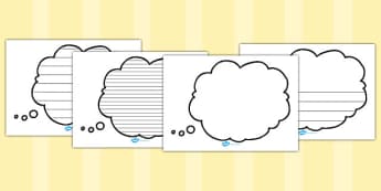 Editable Thought Bubble - Thought bubble, thinking bubble, thoughts, ideas, editable