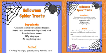 Halloween Spider Treats Recipe - halloween, spider, treats, recipe
