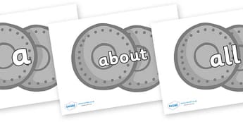 100 High Frequency Words on Shields - High frequency words, hfw, DfES Letters and Sounds, Letters and Sounds, display words