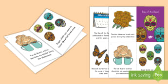 Day of the Dead Emergent Reader - dia de los muertos, dia de los muertos emergent reader, dancing, skulls, celebration