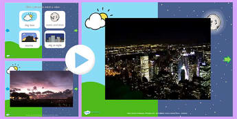 Day and Night Video PowerPoint - day and night, day, night, day and night powerpoint, day and night videos, day video powerpoint, night video powerpoint