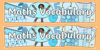 Maths Vocabulary Display Banner - maths vocabulary, maths, vocabulary, display banner