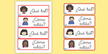 Spanish How Are You? Question Cards - card, visual, aids, Spain, questions