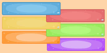 Editable Display Banners Pack (Colours) - display, banner, colour, colours, sign, poster, green, yellow, blue, red, black, white