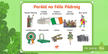 Paráid na Féile Pádraig Large Display Poster Gaeilge - la feile padraig, Lá féile Pádraig, La Fheile Phadraig, lá le Phádraig, ROI - St. Patrick's Day Resources, paráid na féile Pádraig, parade, Ireland, Irish, Gaeilge, ora