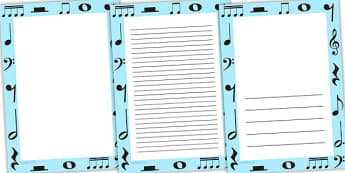 Music Page Borders - music, listening, listen, borders, border