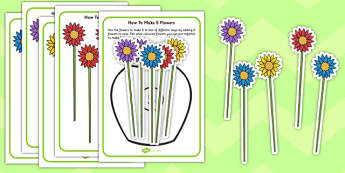 Ways Of Making 5 Flowers Activity - flowers, making, 5, activity