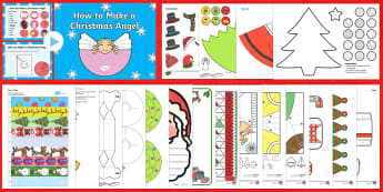 Christmas Paper Craft Pack - christmas, craft, pack