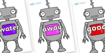 Next 200 Common Words on Robots - Next 200 Common Words on  - DfES Letters and Sounds, Letters and Sounds, Letters and sounds words, Common words, 200 common words