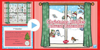 Christmas Riddles Advent Calendar PowerPoint