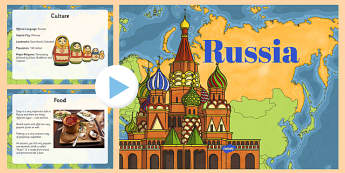 Russia Information PowerPoint - russia, france powerpoint, information about france, france information powerpoint, places, around the world, countries