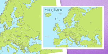 Map of Europe - map, europe, map of europe, geography, display, poster
