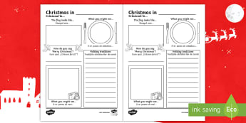 Comparing Christmas Around the World Writing Frames English/Romanian - christmas, chritmas, EAL, writing, research