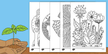 Earth Day Mindfulness Colouring Sheets - earth day, mindfulness, colouring sheets, colouring, sheet, colour