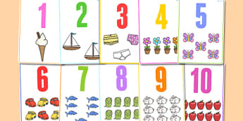Number Picture Flashcards to 30 - number, flashcards, to 30