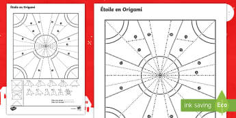 Travaux manuels : Etoile en origami - hiver, arts plastique, cycle 2, cycle 3, fête,French