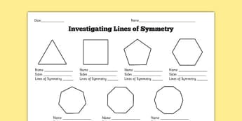 Finding Lines Of Symmetry Worksheet - symmetry, worksheet