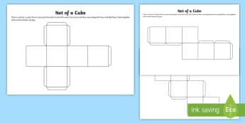 Net of a Cube - net, cube, platonic solids, activity, building, creative