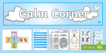 Calm Corner Resource Pack - Calming, Chill out, Calm Down, Breathing techniques, Display, CALMS, Scottish