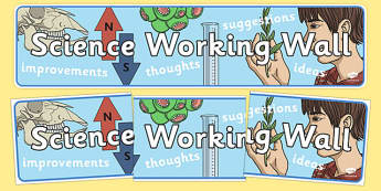 Science Working Wall Display Banner - science, working wall 