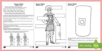Roman Soldiers Worksheet English/Romanian